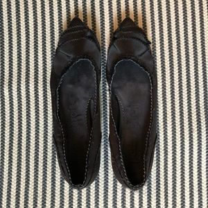 Pedro Garcia Albany Distressed Satin Flat